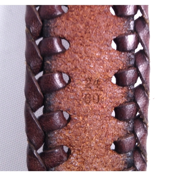 Vintage Polo Ralph Lauren Braided Leather Embossed Belt Small - Picture 7 of 8